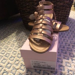 Brand new never worn JustFab rose gold sandals
